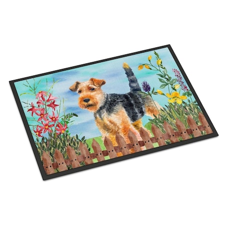 Carolines Treasures Welsh Terrier Spring Indoor or Outdoor Mat - 18 x 27 in. CK1262MAT
